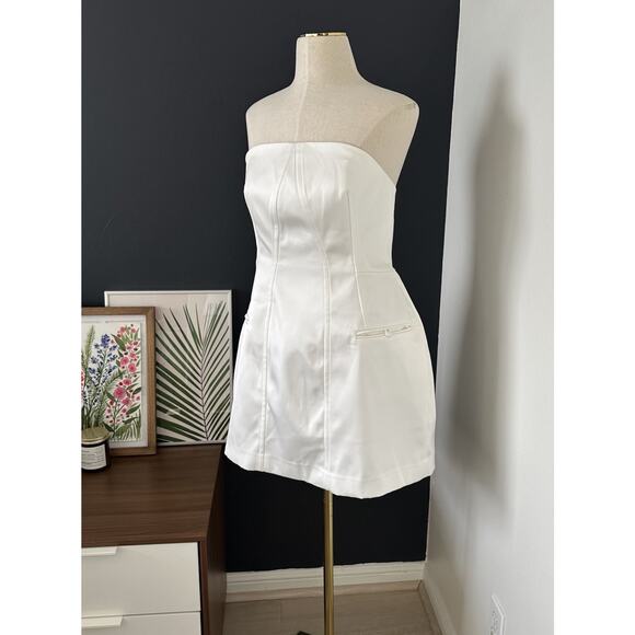 BHLDN Strapless Corset Dress Wedding Rehearsal Minimalist Modern Elegant - Picture 5 of 16